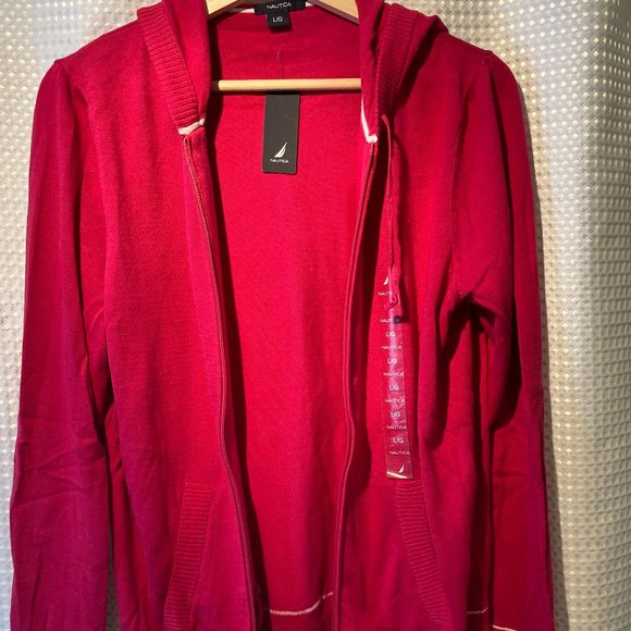 Nautica Fuchsia Hoodie Sweater - NWT - Picture 5 of 11